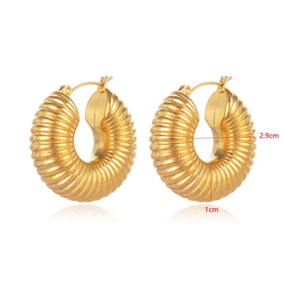 Snug Vibe™ Gold Snail Shell Hoop Earrings