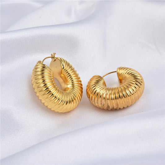 Snug Vibe™ Gold Snail Shell Hoop Earrings