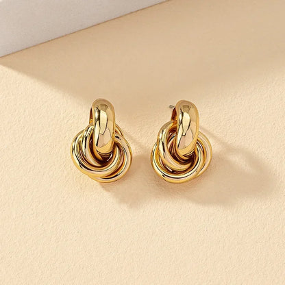 Snug Vibe™ Gold & Silver Knot Hoop Earrings