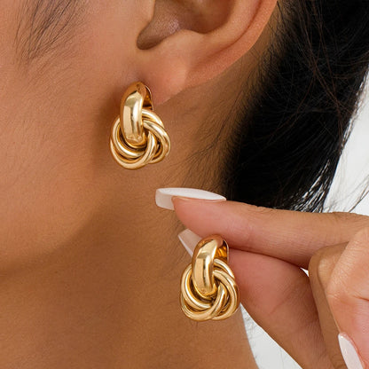 Snug Vibe™ Chunky Double Ring Hoop Earrings