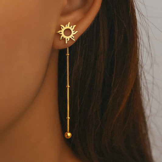 Snug Vibe™ Sun Totem Snake Chain Earrings