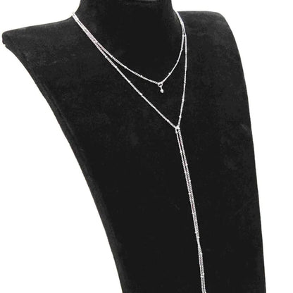 Snug Vibe™ Simple Chain Choker with Beads Tassel