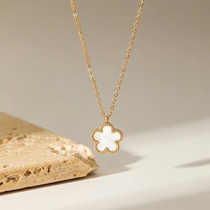 Snug Vibe™ Five-Leaf Clover Pendant Necklace