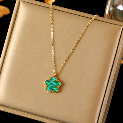 Snug Vibe™ Five-Leaf Clover Pendant Necklace