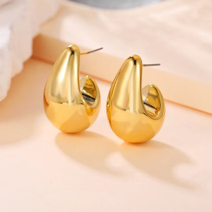 Snug Vibe™ Gold-Plated Chunky Teardrop Earrings