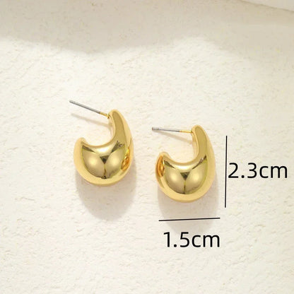 Snug Vibe™ Gold-Plated Chunky Teardrop Earrings