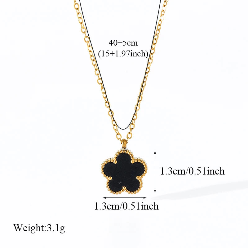 Snug Vibe™ Five-Leaf Clover Pendant Necklace