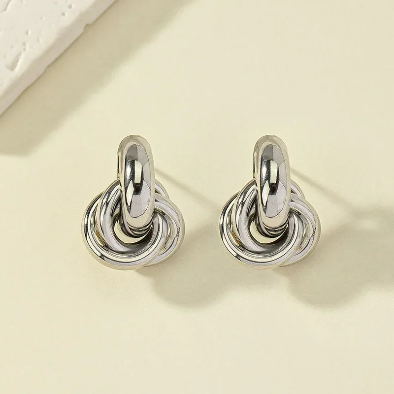 Snug Vibe™ Gold & Silver Knot Hoop Earrings